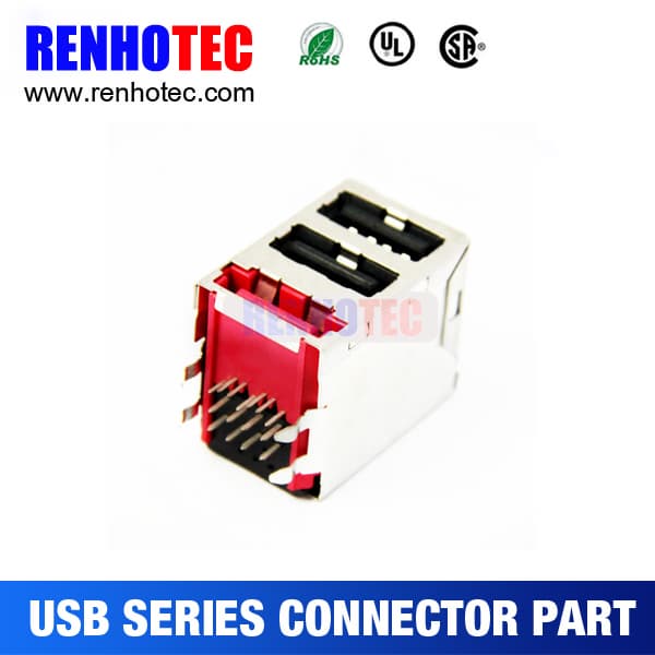 3 Port USB 7P Terminal Micro USB Female Connector Part